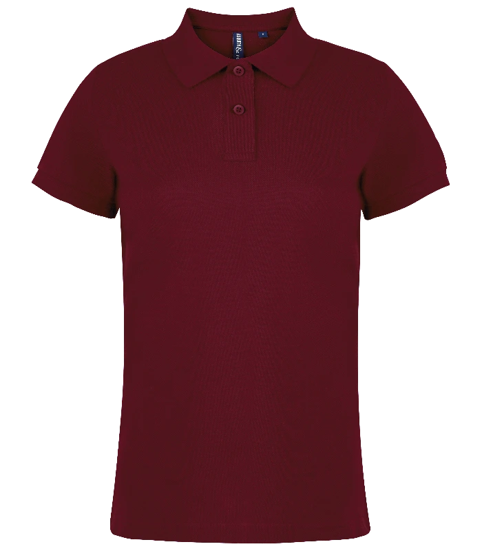Asquith & Fox Asquith & Fox Women's Classic fit polo in Burgundy