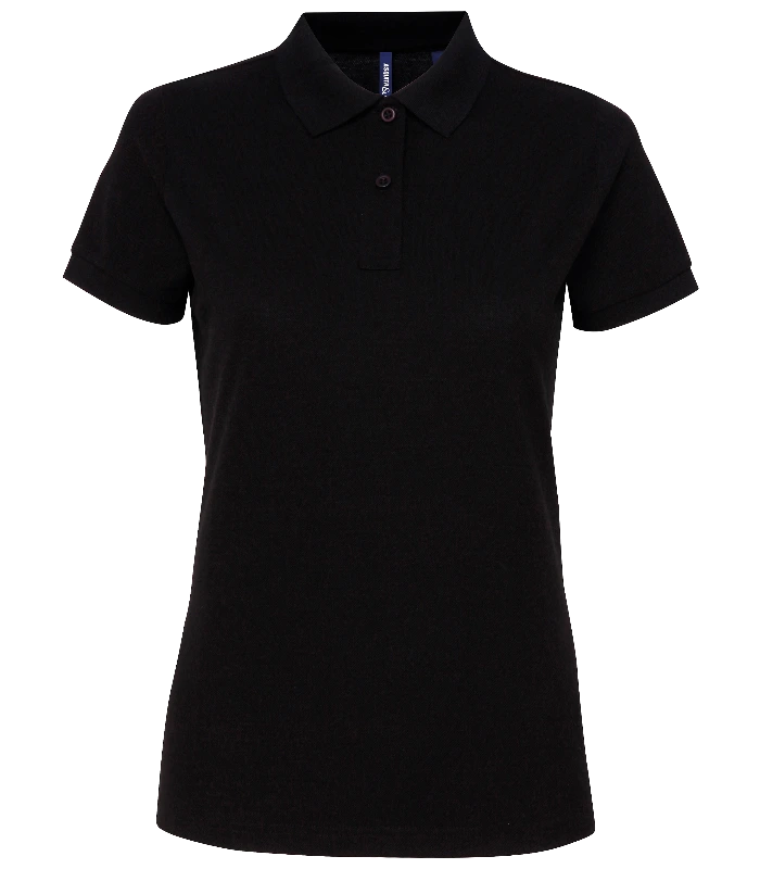 Asquith & Fox Asquith & Fox Women’s polycotton blend polo in Black