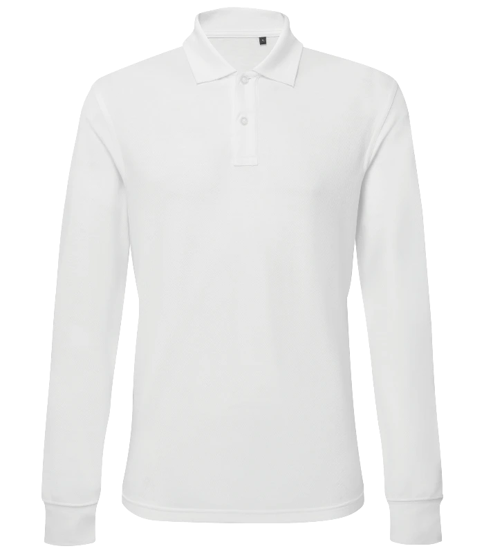 Asquith & Fox Asquith & Fox Men's classic fit long sleeved polo in White