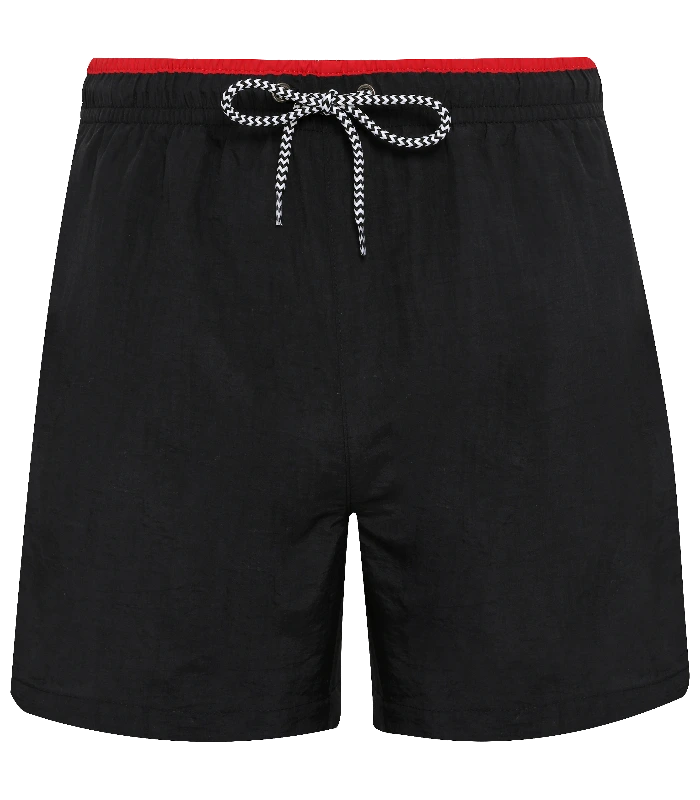 Asquith & Fox Asquith & Fox Swim shorts in Black/Red