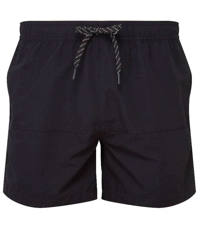 Asquith & Fox Asquith & Fox Block colour swim shorts in Black