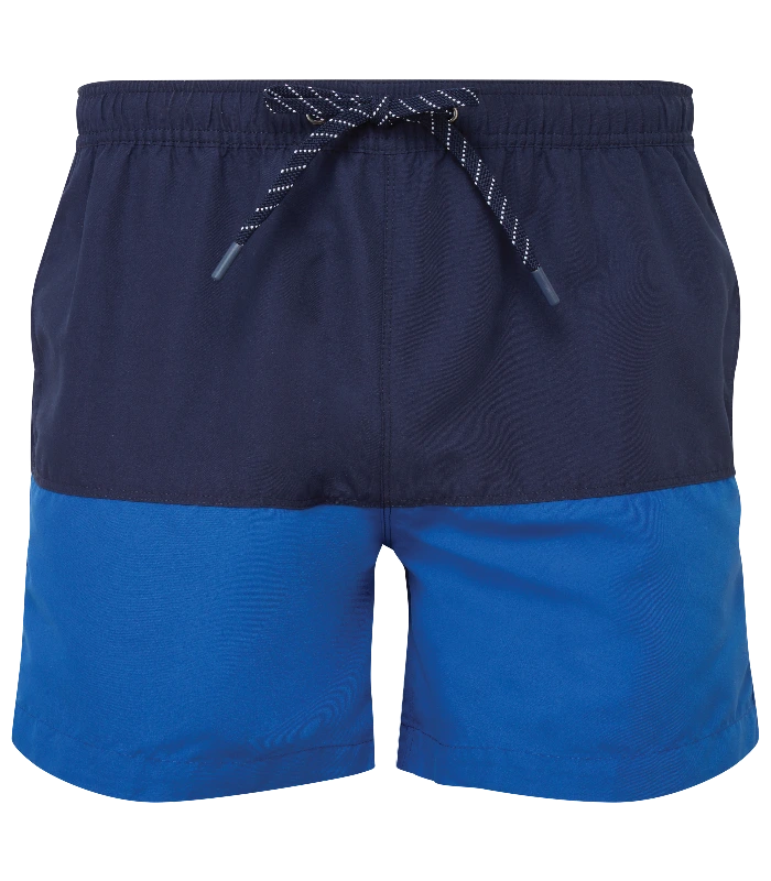 Asquith & Fox Asquith & Fox Block colour swim shorts in Navy/Royal