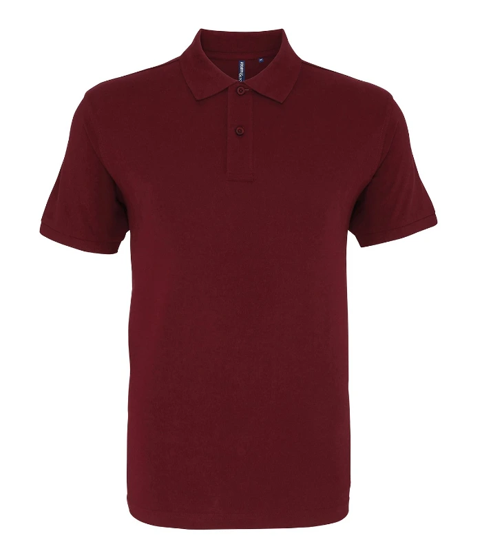 Asquith & Fox Asquith & Fox Men's organic polo in Burgundy
