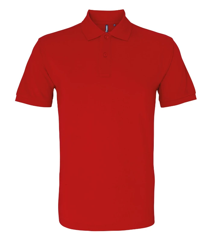 Asquith & Fox Asquith & Fox Men's organic polo in Cherry Red