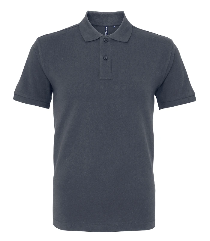 Asquith & Fox Asquith & Fox Men's organic polo in Graphite