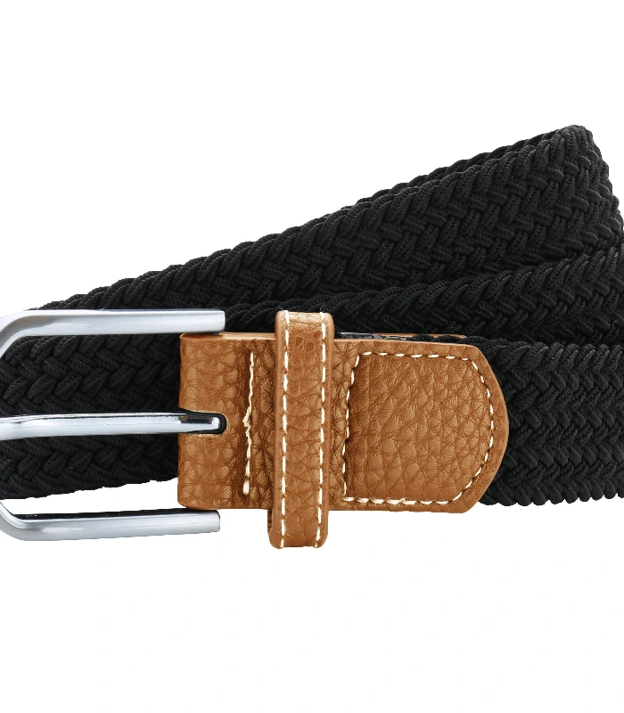 Asquith & Fox Asquith & Fox Braid stretch belt in Black