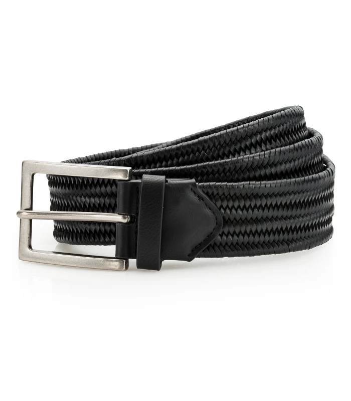 Asquith & Fox Asquith & Fox Leather braid belt in Black