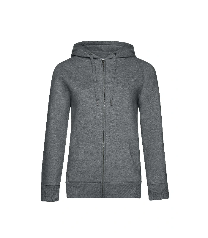 B&C Collection B&C Collection B&C Queen zipped hooded in Heather Mid Grey
