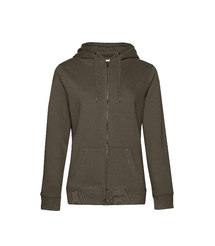B&C Collection B&C Collection B&C Queen zipped hooded in Khaki