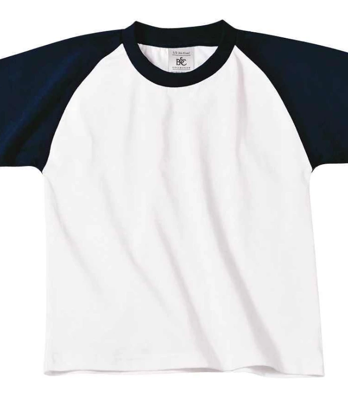 B&C Collection B&C Collection B&C Baseball /kids in White/Navy