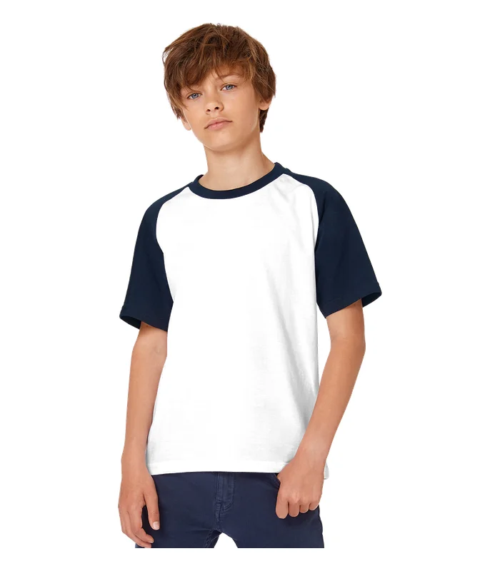 B&C Collection B&C Collection B&C Baseball /kids in White/Navy