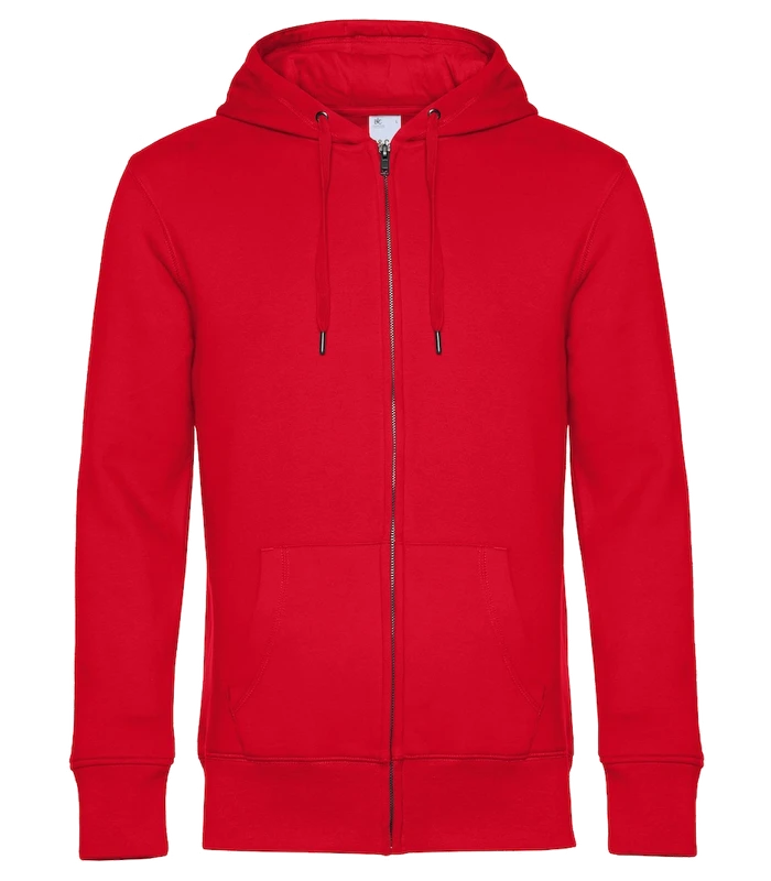 B&C Collection B&C Collection B&C KING Zipped Hood in Red*