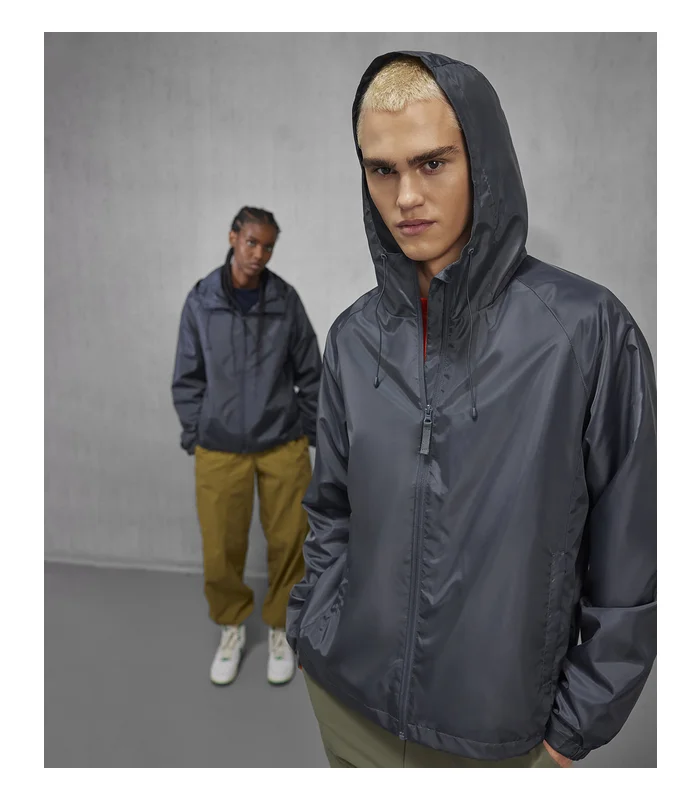 B&C Collection B&C Collection B&C Reset lined windbreaker in Black*