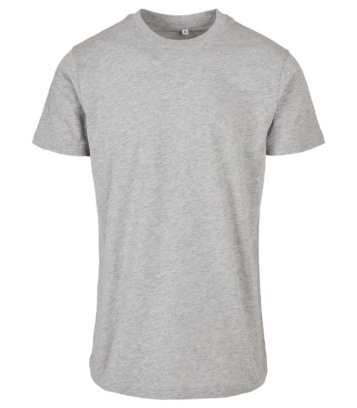 Build Your Brand Basic Build Your Brand Basic Basic round neck tee in Heather Grey