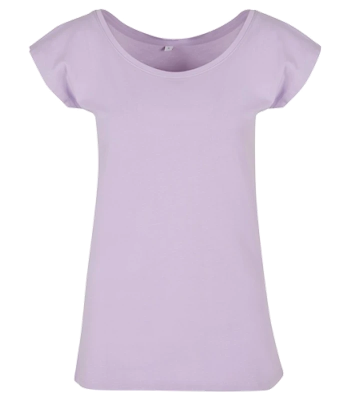 Build Your Brand Basic Build Your Brand Basic Women's wide neck tee in Lilac