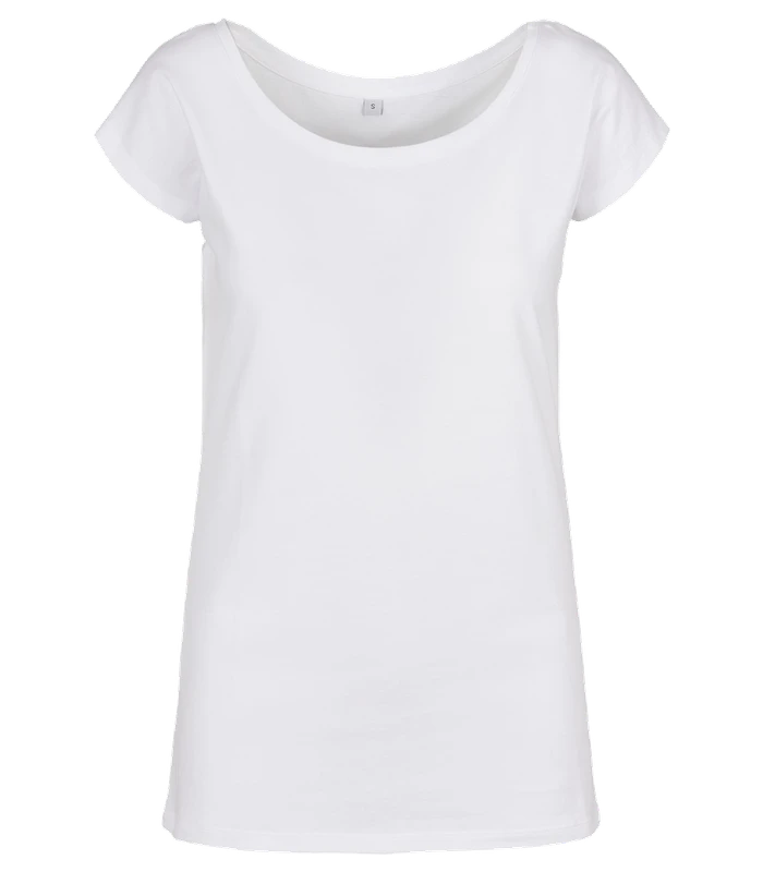Build Your Brand Basic Build Your Brand Basic Women's wide neck tee in Black