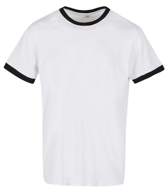 Build Your Brand Basic Build Your Brand Basic Ringer tee in White/Black