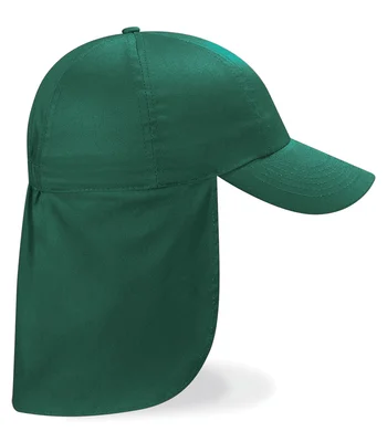 Beechfield Beechfield Kids Legionnaire Style Cap in Bottle Green