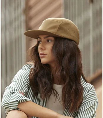Beechfield Beechfield Recycled Fleece Outdoor Camper Cap in Black