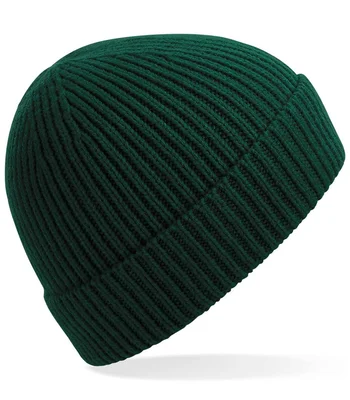 Beechfield Beechfield Engineered Knit Ribbed Beanie in Bottle Green