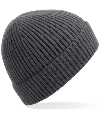 Beechfield Beechfield Engineered Knit Ribbed Beanie in Graphite Grey