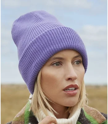 Beechfield Beechfield Classic Engineered Deep Cuffed Beanie in Black