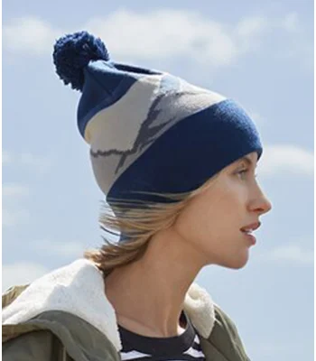 Beechfield Beechfield Mountain Peaks Pom Pom Beanie in Alpine Peaks