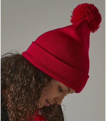 Beechfield Beechfield Kids Original Pom Pom Beanie in Black