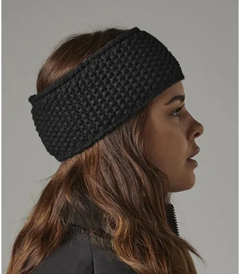 Beechfield Beechfield Slopeside Waffle Headband in Black