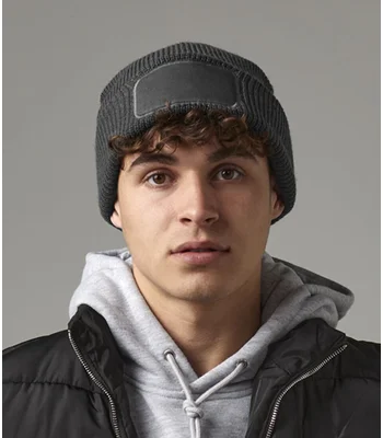 Beechfield Beechfield Thinsulate™ Patch Beanie in Black
