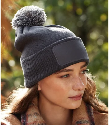 Beechfield Beechfield Snowstar® Printers Beanie in Black/Graphite Grey