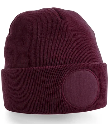 Beechfield Beechfield Circular Patch Beanie in Burgundy