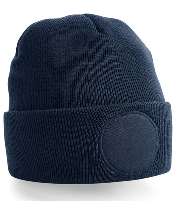 Beechfield Beechfield Circular Patch Beanie in French Navy