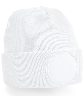 Beechfield Beechfield Circular Patch Beanie in White