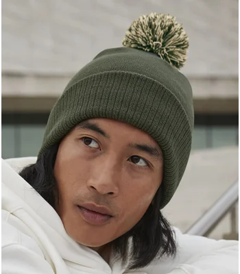 Beechfield Beechfield Snowstar® Beanie in Black/Bright Royal