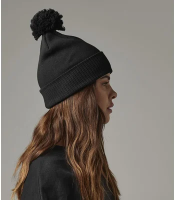 Beechfield Beechfield Organic Cotton Snowstar® Beanie in Black