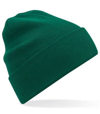 Beechfield Beechfield Organic Cotton Original Cuffed Beanie in Bottle Green
