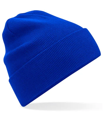 Beechfield Beechfield Organic Cotton Original Cuffed Beanie in Bright Royal
