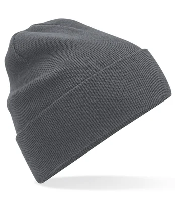 Beechfield Beechfield Organic Cotton Original Cuffed Beanie in Graphite Grey