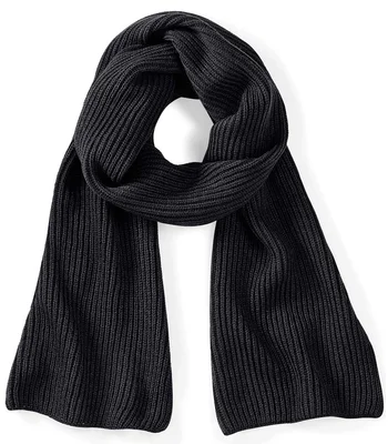 Beechfield Beechfield Metro Knitted Scarf in Black