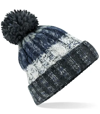 Beechfield Beechfield Corkscrew Pom Pom Beanie in Arctic Dawn