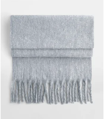 Beechfield Beechfield Fluffy Scarf in Heather Grey