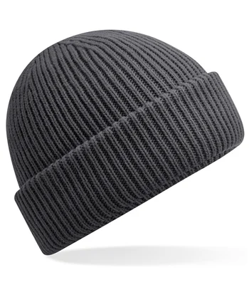Beechfield Beechfield Recycled Wind Resistant Breathable Elements Beanie in Graphite Grey