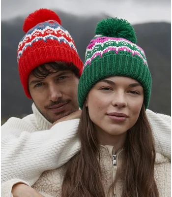 Beechfield Beechfield Retro Ski Beanie in White Out