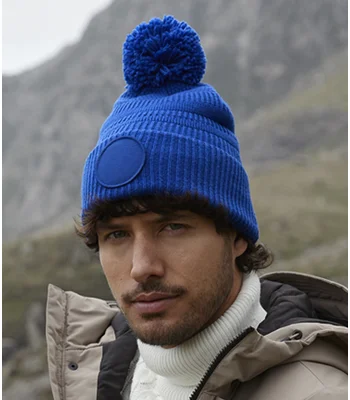 Beechfield Beechfield Fan Patch Beanie in Black