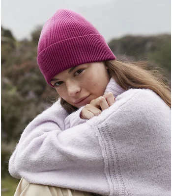 Beechfield Beechfield Dip Dye Beanie in Natural Stone Dip Dye