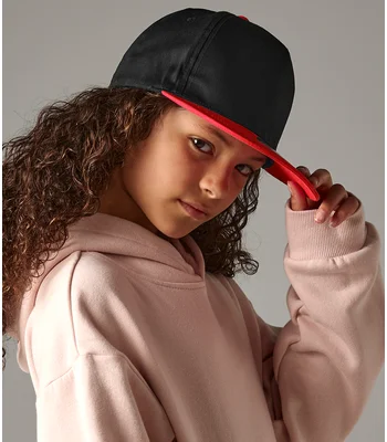Beechfield Beechfield Youth Snapback Cap in Black/Black
