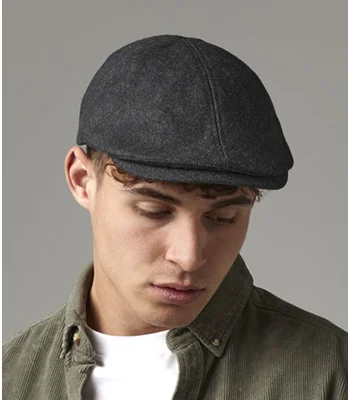 Beechfield Beechfield Melton Wool Ivy Cap in Charcoal Marl