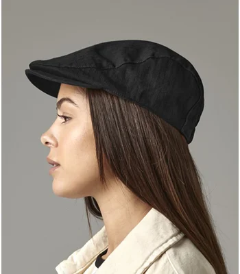 Beechfield Beechfield Vintage Flat Cap in Black