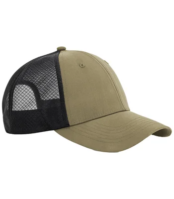 Beechfield Beechfield Technical Mesh Trucker Cap in Black/Black